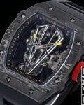 RM Factory Fake Richard Mille RM27-03 Tourbillon Black Carbon Fiber