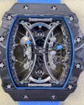 RM Factory Fake Richard Mille RM53-01 Tourbillon Blue Nylon Strap Watches