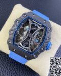 RM Factory Fake Richard Mille RM53-01 Tourbillon Blue Nylon Strap Watches