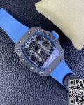 RM Factory Fake Richard Mille RM53-01 Tourbillon Blue Nylon Strap Watches