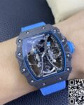 RM Factory Fake Richard Mille RM53-01 Tourbillon Blue Nylon Strap Watches