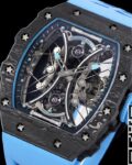 RM Factory Replica Richard Mille RM53-01 Tourbillon Blue Rubber Strap