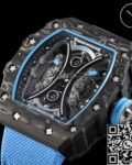 YS Factory Fake Richard Mille RM53-01 Tourbillon Blue Nylon Strap Watches