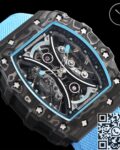 YS Factory Fake Richard Mille RM53-01 Tourbillon Blue Nylon Strap Watches