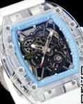 RM Factory Replica Richard Mille RM35-01 Blue Dial White Rubber Strap