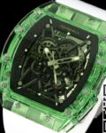 RM Factory Replica Richard Mille RM35-01 Green Crystal White Strap