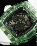 RM Factory Replica Richard Mille RM35-01 Green Crystal White Strap