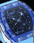 RM Factory Replica Richard Mille RM35-01 Blue Crystal Blue Strap