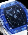 RM Factory Fake Richard Mille RM35-01 Blue Crystal Watches