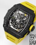 BBR Factory Replica Richard Mille RM35-02 Yellow Strap Watch