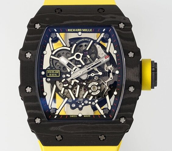 ZF Factory Replica Richard Mille RM35-02 Yellow Strap Watch