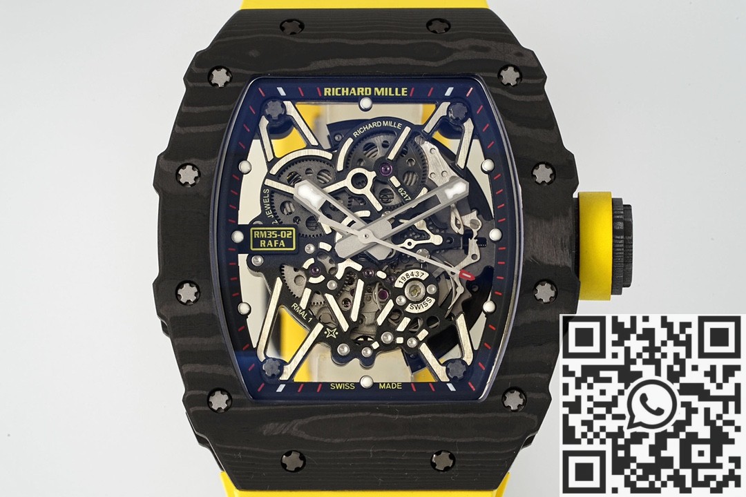 ZF Factory Replica Richard Mille RM35-02 Yellow Strap Watch