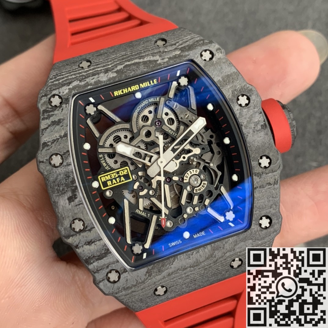 ZF Factory Replica Richard Mille RM35-02 Red Strap Watch