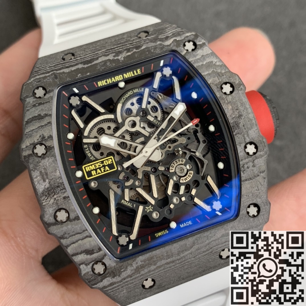 ZF Factory Fake Richard Mille RM35-02 White Strap Watch