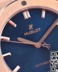 WWF Factory Replica Hublot Classic Fusion 511.OX.7180.LR 18K Gold Blue Dial