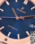 WWF Factory Replica Hublot Classic Fusion 511.OX.7180.LR 18K Gold Blue Dial