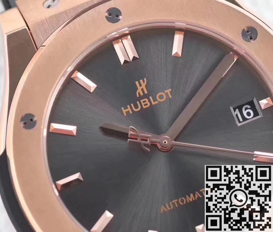 WWF Factory Fake Hublot Classic Fusion 511.OX.7081.LR 18K Gold Grey Dial Watches