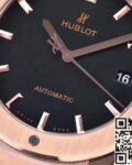 WWF Factory Fake Hublot Classic Fusion 511.OX.7180.LR 18K Gold Black Dial