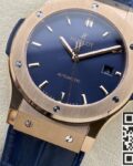 HB Factory Fake Hublot Classic Fusion 511.OX.7180.LR 18K Gold Blue Dial Watch