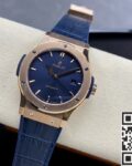 HB Factory Fake Hublot Classic Fusion 511.OX.7180.LR 18K Gold Blue Dial Watch