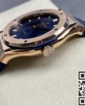 HB Factory Fake Hublot Classic Fusion 511.OX.7180.LR 18K Gold Blue Dial Watch