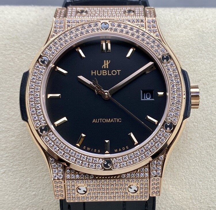 Hublot Watches Replicas - Classic Fusion Rose Gold Diamond