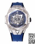 BBF Factory Fake Hublot Big Bang Sang Bleu II 418.NX.5107.RX.MXM20 Blue Dial