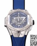 BBF Factory Fake Hublot Big Bang Sang Bleu II 418.NX.5107.RX.MXM20 Blue Dial