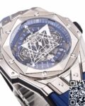 BBF Factory Fake Hublot Big Bang Sang Bleu II 418.NX.5107.RX.MXM20 Blue Dial