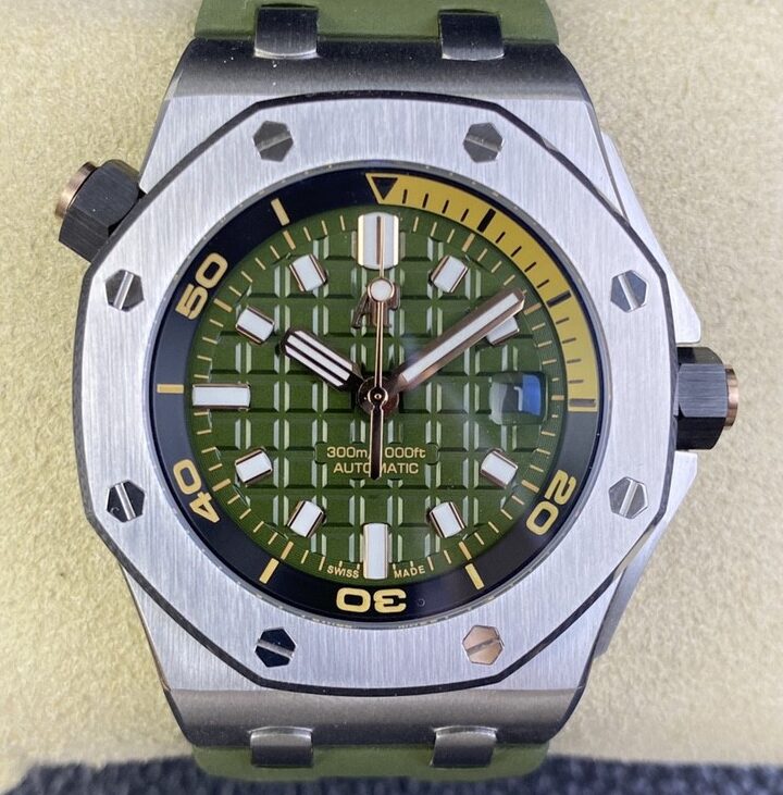 IP Factory Replica AP Royal Oak Offshore 15720ST.OO.A052CA.01 Army Green Dial