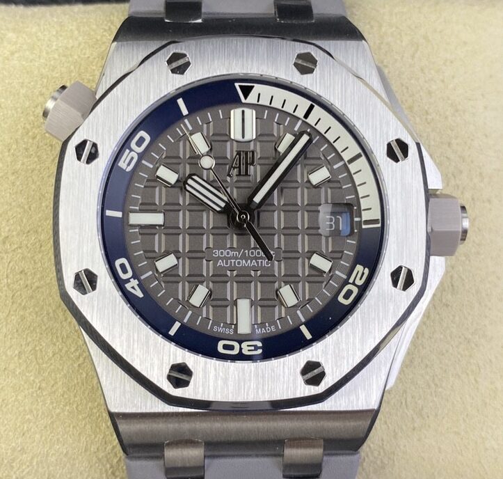 IP Factory Fake Audemars Piguet Royal Oak Offshore 15720ST.OO.A009CA.01 Grey Dial