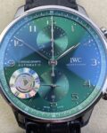 AZ Factory Fake IWC Portugieser IW371615 Green Panda Plate Watches