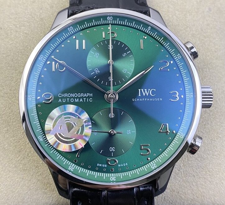 AZ Factory Fake IWC Portugieser IW371615 Green Panda Plate Watches