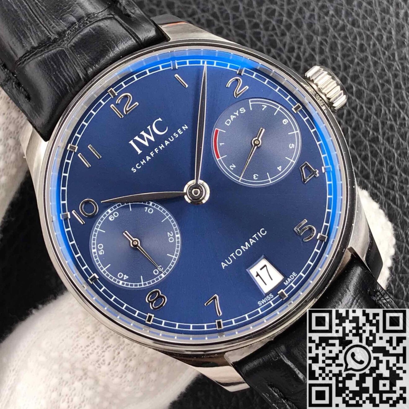 ZF Factory Fake IWC Portugieser IW500710 Blue Panda Plate Watches