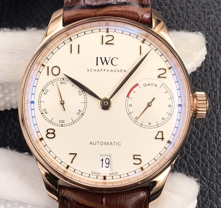 ZF Factory Fake IWC Portugieser IW500701 Brown Srap