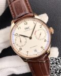 ZF Factory Fake IWC Portugieser IW500701 Brown Srap