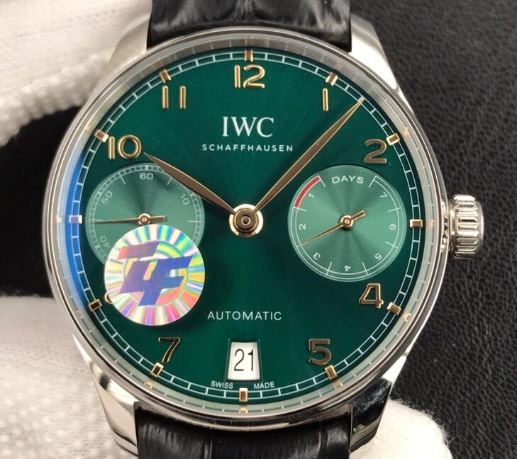 ZF Factory Fake IWC Portugieser IW500710 Blue Panda Plate