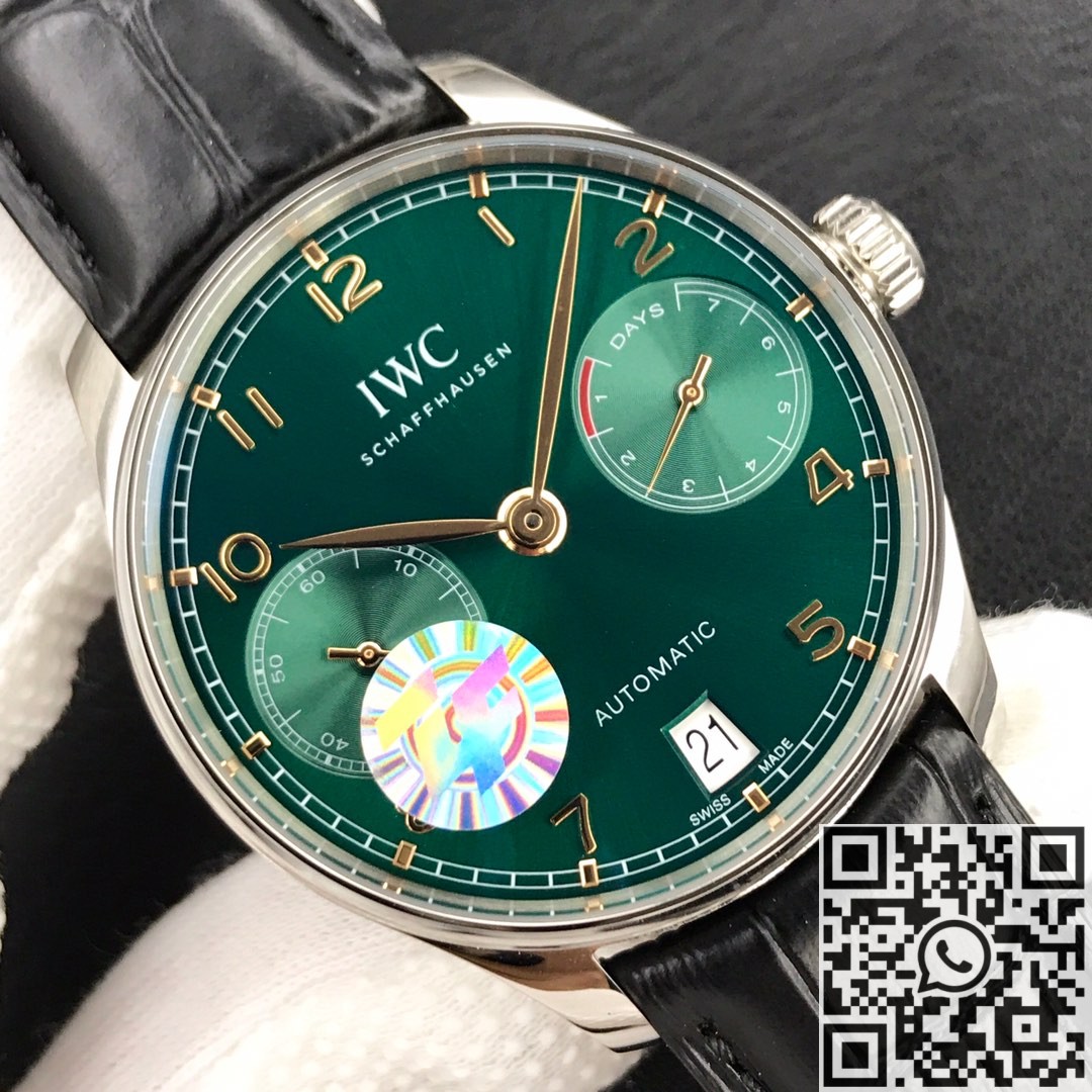 ZF Factory Fake IWC Portugieser IW500710 Blue Panda Plate