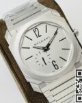 BV Factory Fake Bvlgari Octo Finissimo 103011 Silver White Dial