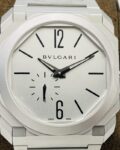 BV Factory Fake Bvlgari Octo Finissimo 103011 Silver White Dial