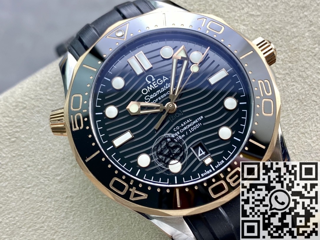 VS. Factory Fake Omega Seamaster Diver 300M 210.22.42.20.01.002 Rose Gold Watch