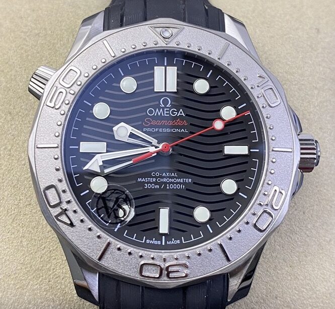 VS. Factory Replica Omega Seamaster Diver 300M 210.32.42.20.01.002 Black Rubber Strap