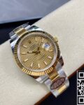 Clean Factory New Rolex Datejust M126333-0021 gold dial Watch