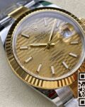 Clean Factory New Rolex Datejust M126333-0021 gold dial Watch