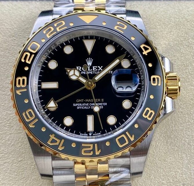 ARF Factory Upgraded Rolex GMT Master II M126713GRNR-0001 Gold Replica Watch