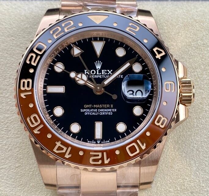 ARF Factory Rolex GMT Master II M126715CHNR-0001 Rose Gold Watch Replica