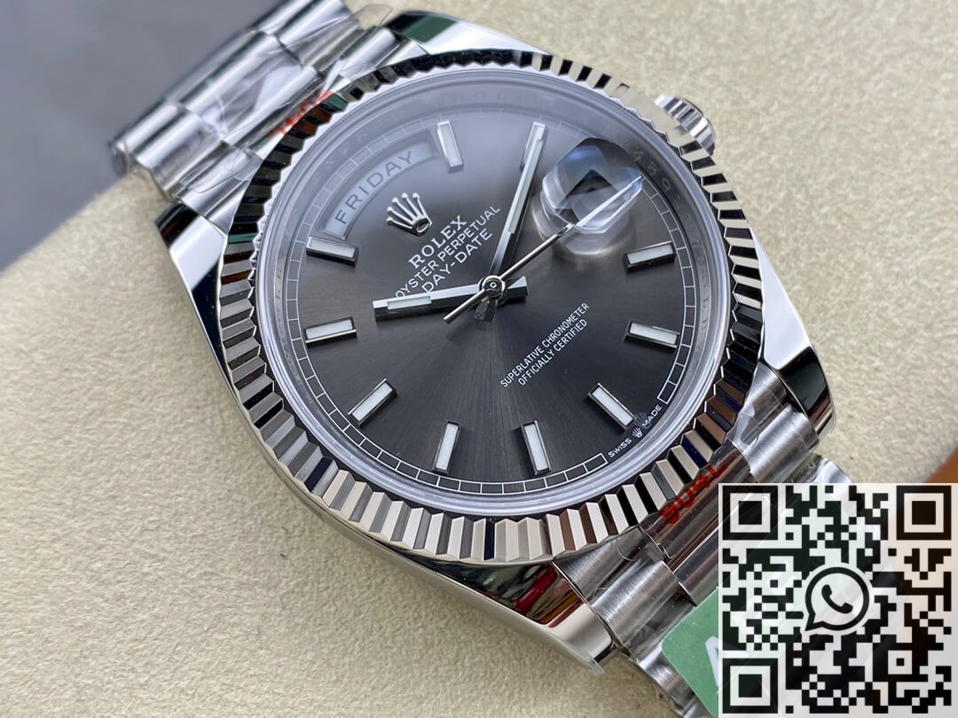 ARF Factory Fake Rolex Day Date M228239-0060 Grey Dial