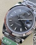 ARF Factory Fake Rolex Day Date M228239-0060 Grey Dial