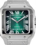 BV Cartier Replica Watch De Santos WSSA0061 Gradient Green