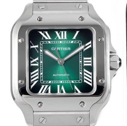 BV Cartier Replica Watch De Santos WSSA0061 Gradient Green